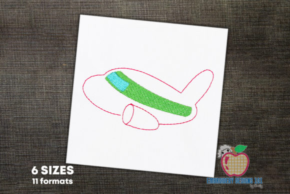 Airplane in Flight Sketch Embroidery Review