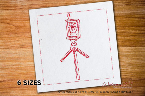 Camera Tripod Lineart Embroidery Review
