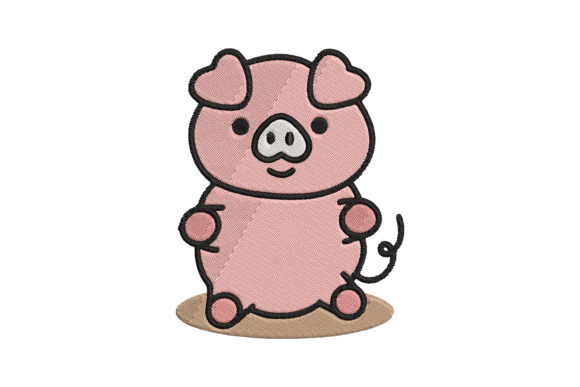 Cute Baby Animal Pig Cartoon Embroidery Review