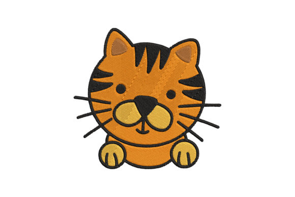 Cute Baby Animal Tiger Cartoon Embroidery
