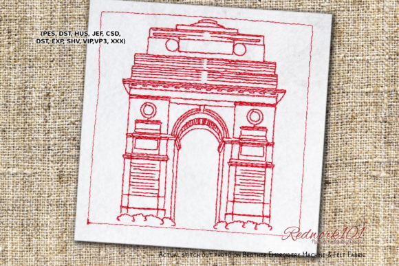 India Gate Lineart Embroidery Review