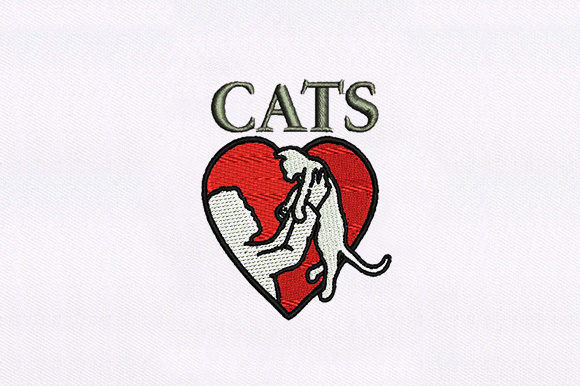 Love Cat Symbol Embroidery Review for Apparel Projects