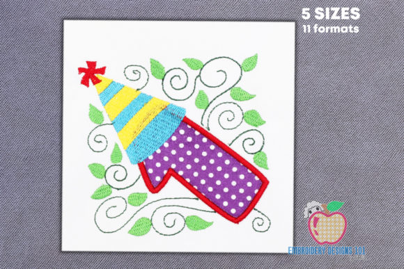 Number One Birthday Candle Embroidery Review